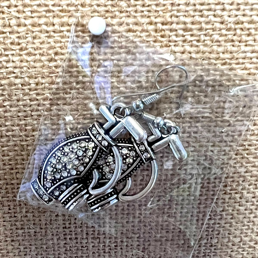 Popular Golf Bag Earring Amulet Nordic Vintage Earring Charm